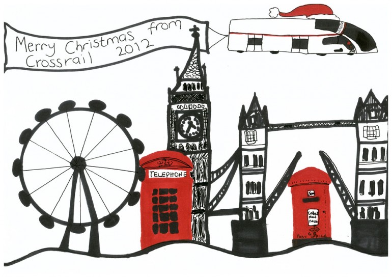 Young Crossrail Christmas card competition winning designs unveiled